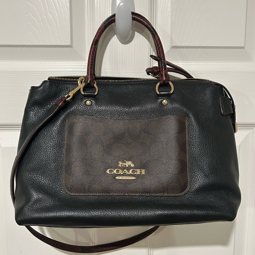 Coach Black and Brown Satchel